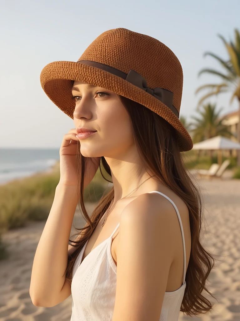 Royalfashion Дамска шапка, украсена с панделка Summer Grace