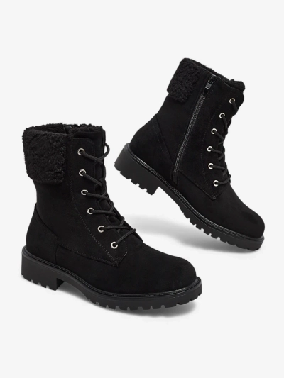 Дамски еко велурени боти с връзки Trevolla