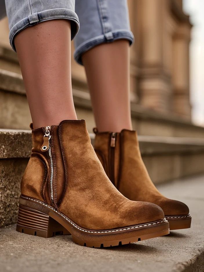 Royalfashion ЖЕНИШКИ БОТИ С МАЛКИ ТОКЧЕТА Fiefo