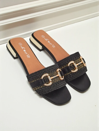 Royalfashion Дамски плетени чехли с декорация Aeterna