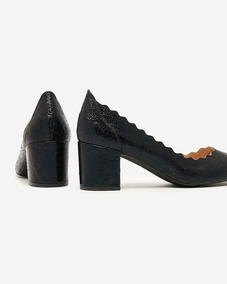 Royalfashion Черни дамски обувки с токчета Nynony