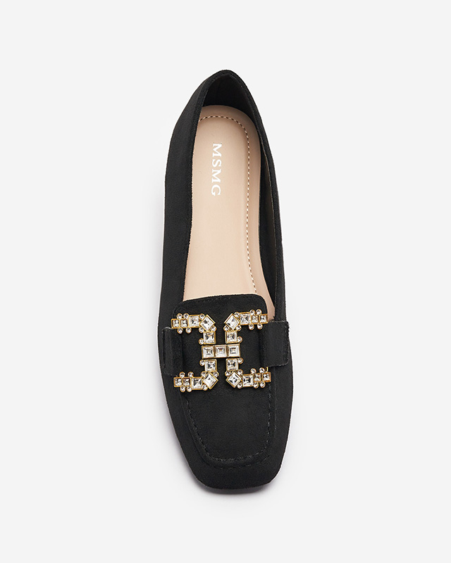 Дамски черни мокасини Jaorica- Footwear