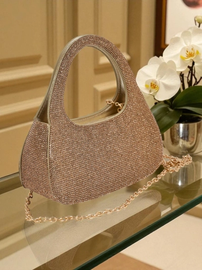 Royalfashion Дамска чанта тип плик с цирконии Myra Quill