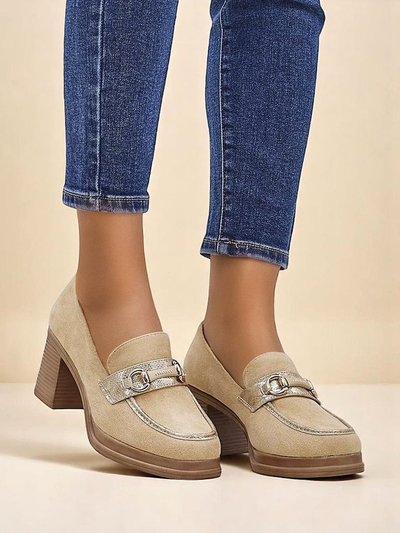 Royalfashion дамски лофери с масивен ток Apareus