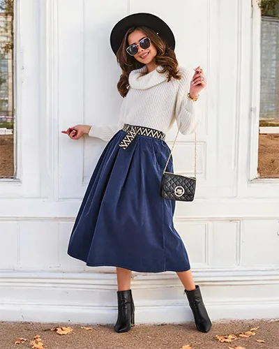 Женска пола до колене на марката Royalfashion