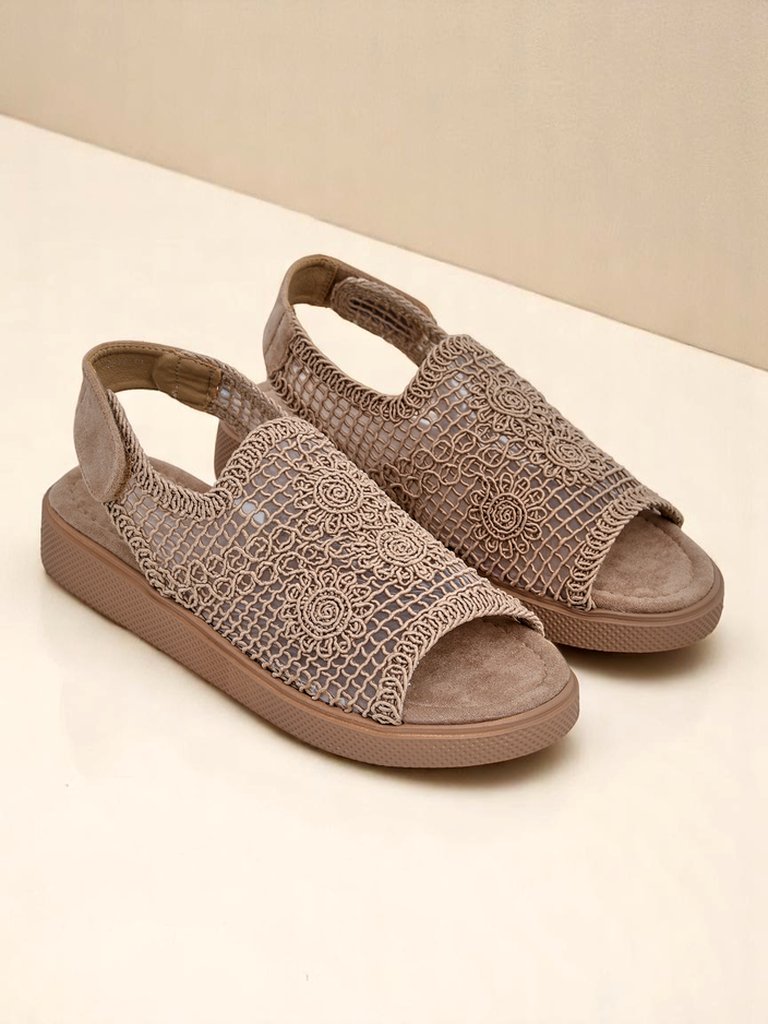 Royalfashion дамски ажурни сандали Levay с горна част