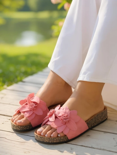 Royalfashion Дамски сандали с цветя Foules