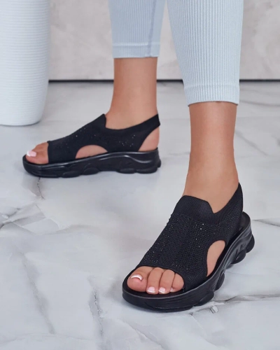 Royalfashion Дамски сандали с горна част от пайети