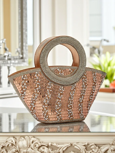 Малка дамска чанта с цирконии Sparkle Queen