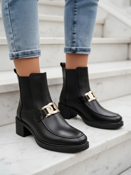 Дамски ботуши на нисък ток на Royalfashion Ewios