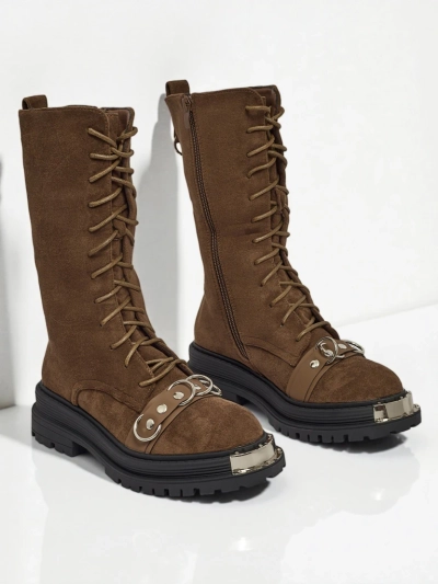 Royalfashion Дамски боти с връзки Werces