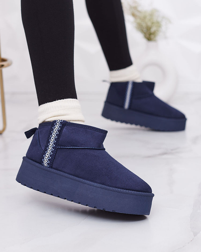 Royalfashion Светлокафяви дамски обувки a'la ботуши за сняг с орнамент Parisela