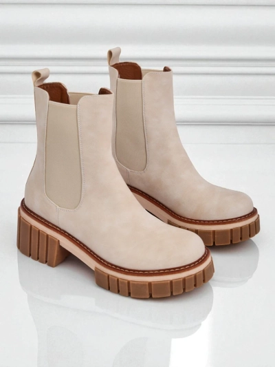 Боти до глезена на токче от еко набук Amber Walk