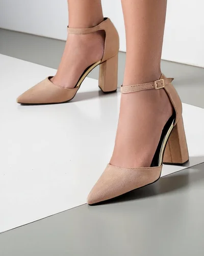 Royalfashion Жени екологични суедеви помпи Calde