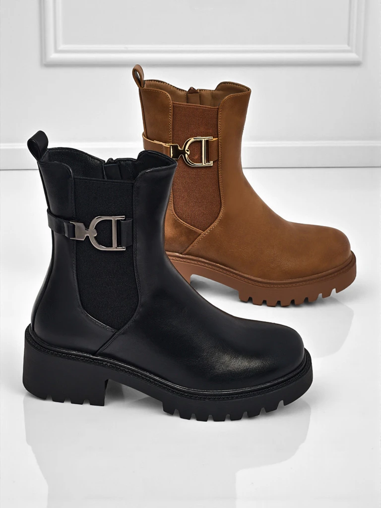 Високи дамски боти от еко кожа Ovella