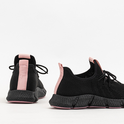 Czarno - różowe sportowe buty damskie Bommgi - Obuwie