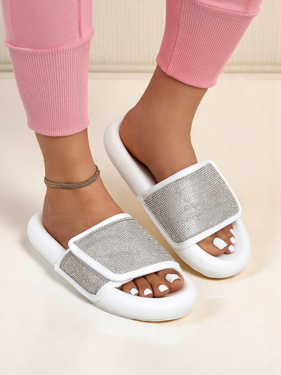 Royalfashion Дамски чехли на плоска подметка Sparkle Step