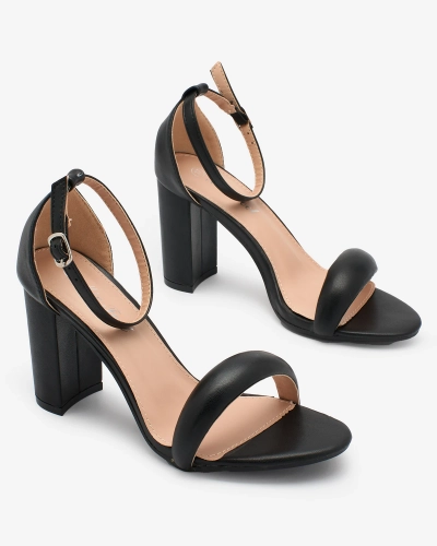 Royalfashion Black Дамски сандали Vefre с висок ток