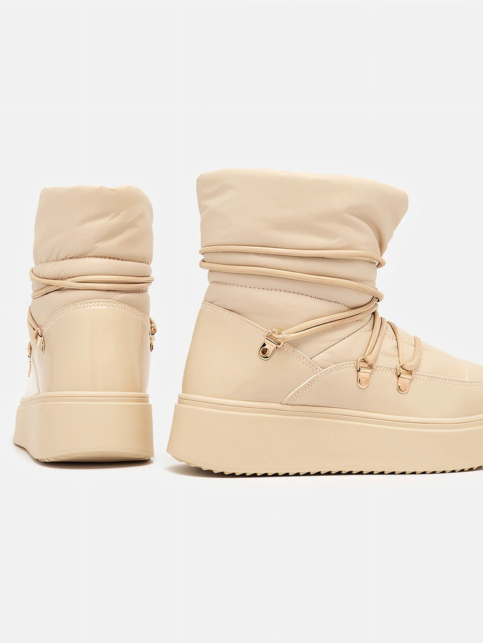 Royalfashion Дамски ботуши за сняг с приплъзване в бежово Dabenda