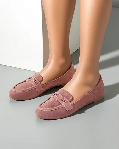 Royalfashion Женски мокасини от еко велур Zammei