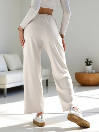 Royalfashion Дамски широки панталони за спорт с камъни