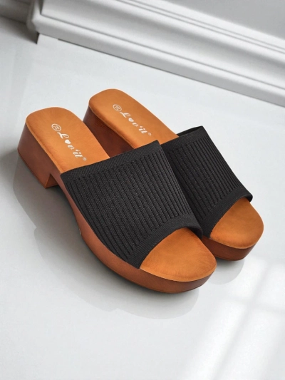 Royalfashion Дамски чехли на нисък ток Ribbed Grace