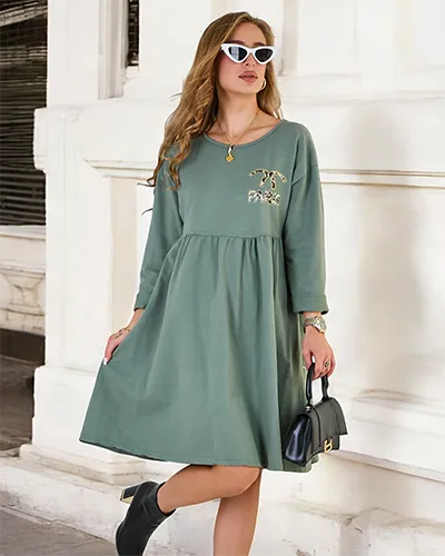 Royalfashion Дамска рокля от плат