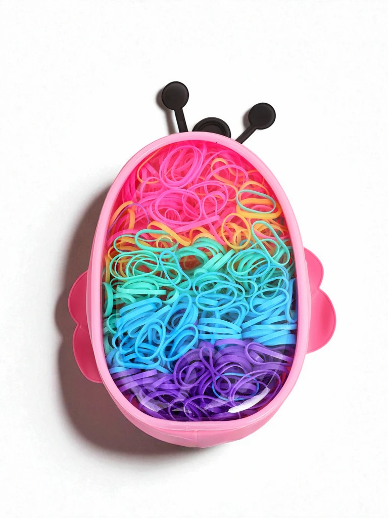 Royalfashion Многоцветни силиконови ластици за коса Пчеличка