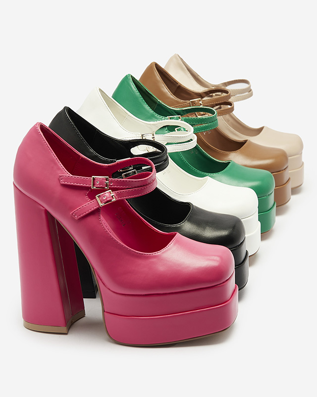 Фуксия дамски обувки с висок ток Edisa - Обувки