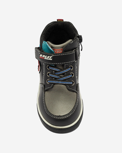 Черни ботуши за момчета Wiasio- Обувки