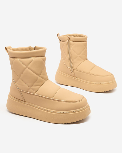 Royalfashion Светлокафяви дамски ботуши a'la snow boots Kacecica