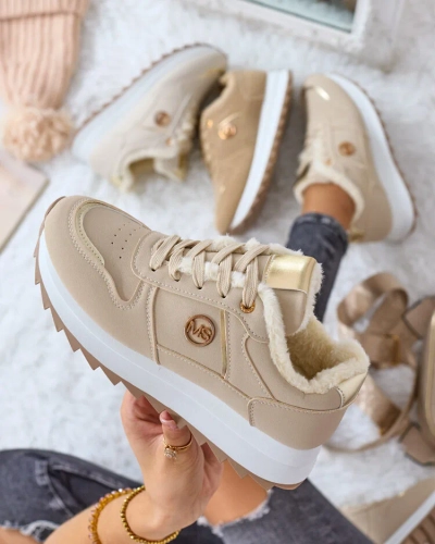 Royalfashion Затоплени дамски маратонки с кожа Boris