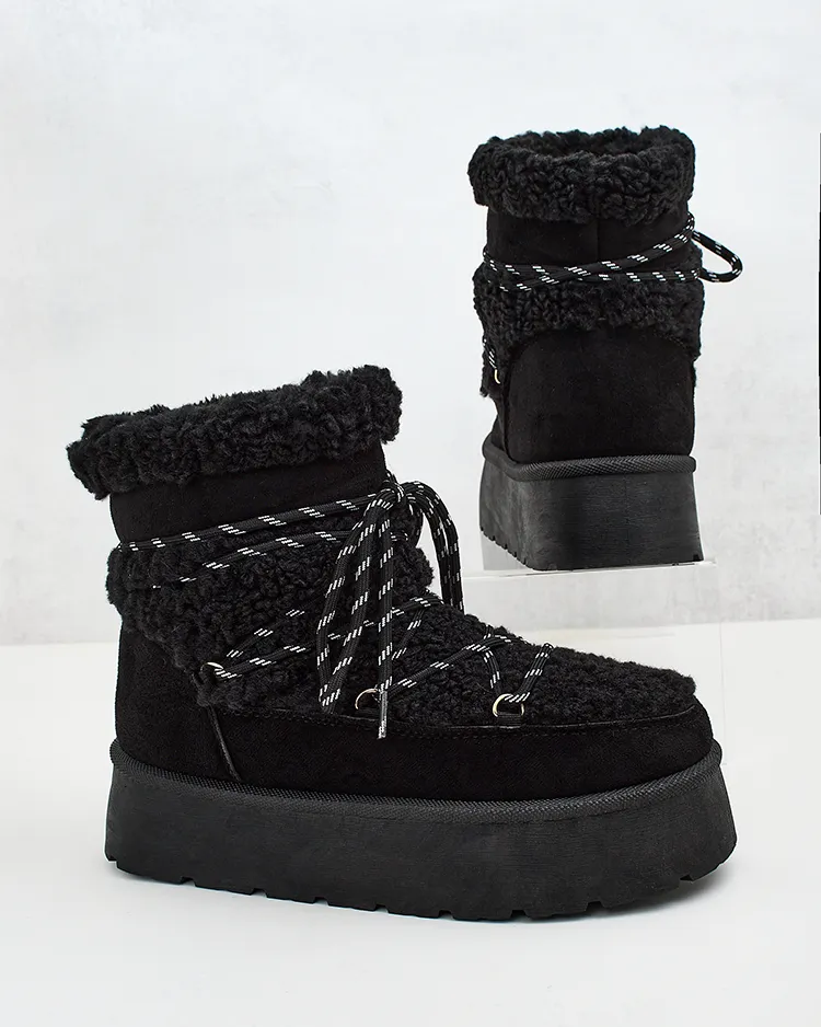 Royalfashion Дамски ботуши за сняг с дантела Evonie