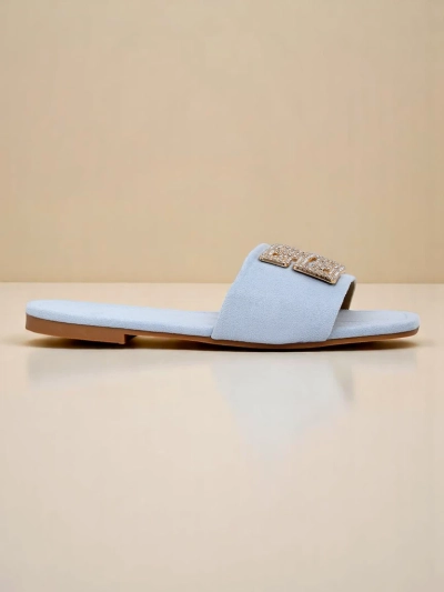 Royalfashion дамски слайдъри на равно ходило Zamila