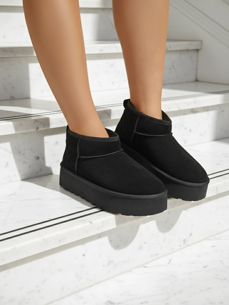 Royalfashion Дамски ботуши за сняг на платформа a'la в черно Dagodo