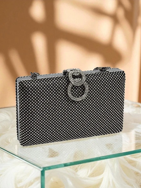 Royalfashion Дамска чанта клъч с цирконии Armeddo