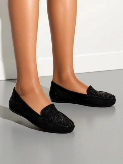 Royalfashion Женски мокасини с декоративни камъни Ezuess