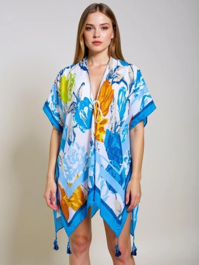 Pareo Callista – цветна плажна рокля Royalfashion с V-образно деколте