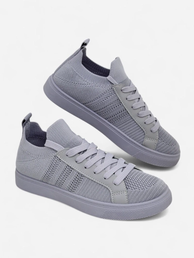 Androsia Gray Sneakers – Стилни спортни обувки, плоски, за лятото и пролетта