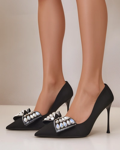 Кралска мода Дамски обувки с висок ток и панделка Cocarte