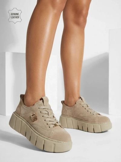 Спортни дамски маратонки от естествена кожа Renos