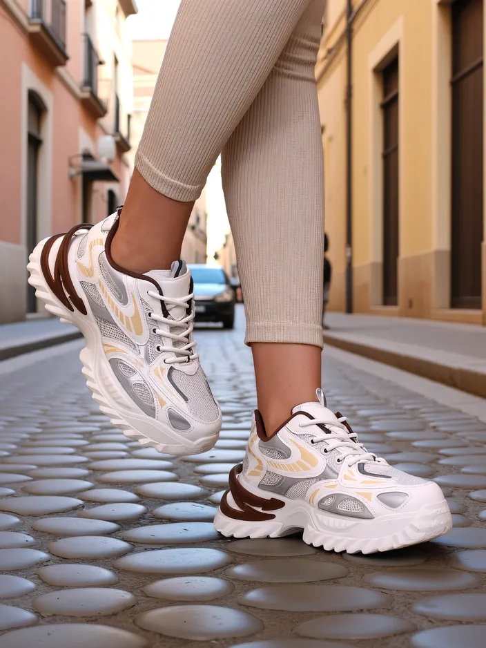 Royalfashion дамски патент кецове Leysi