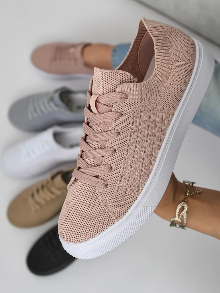 Дамски маратонки Royalfashion Calista Rosa - розови обувки за пролетта и лятото