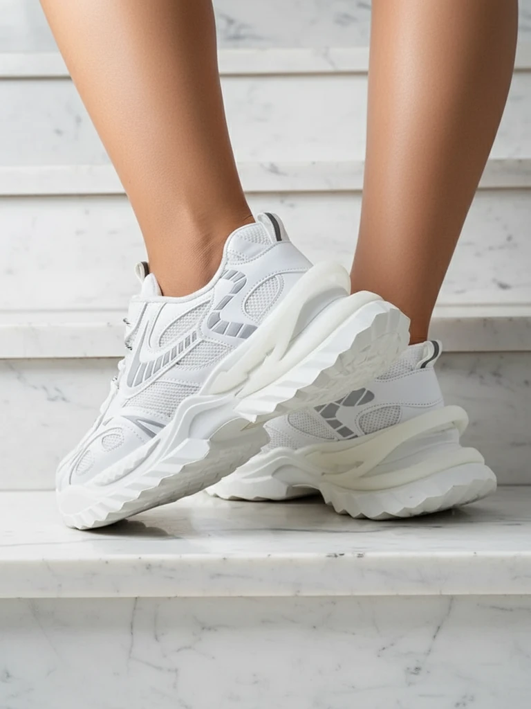 Gloriosa Бели Дамски Сникърси от Екологична Кожа