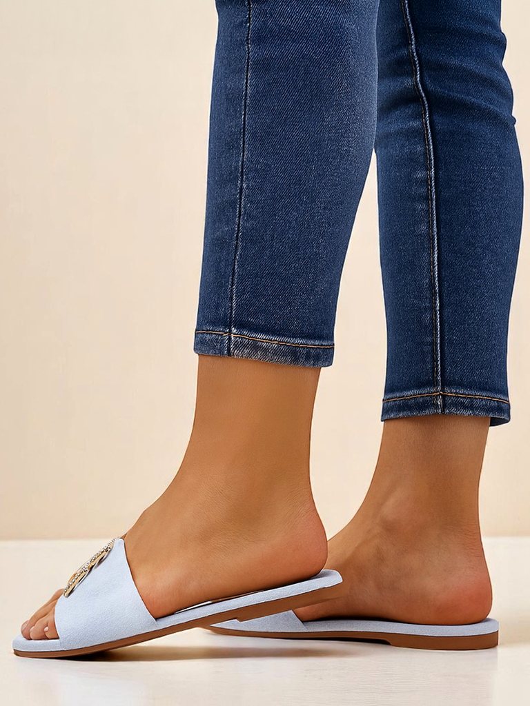 Royalfashion дамски слайдъри на равно ходило Zamila