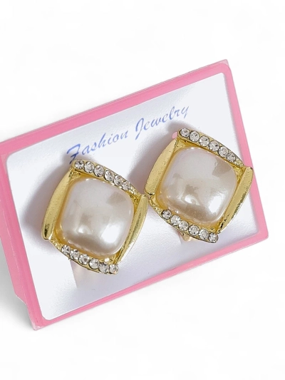 Дамски клипс обеци с перла