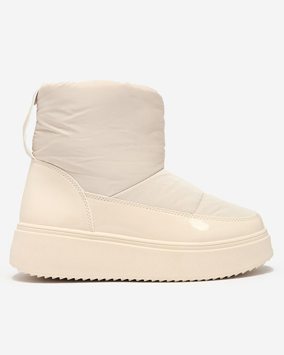 Royalfashion Бежови дамски ботуши за сняг Maderta
