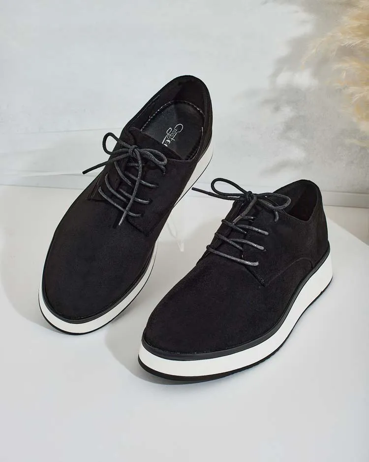 Royalfashion Дамски полуботи с връзки Gori