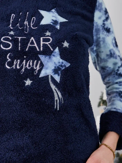 Royalfashion Дамски пижами а'ла флийс Life Star Enjoy