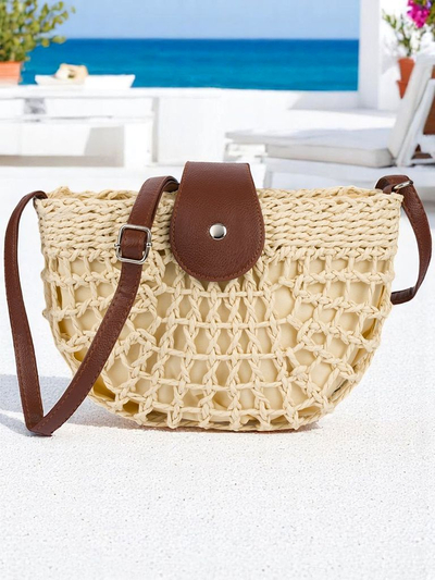 Royalfashion Малка дамска чанта от слама Boho Mini